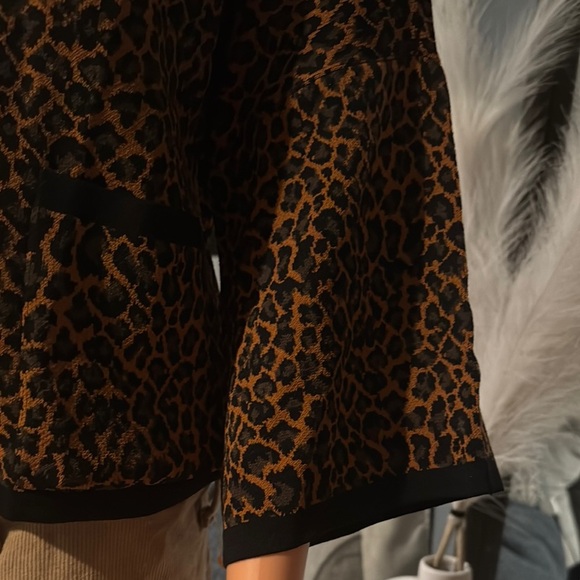 Nine West Brown and Black Leopard‎ Blazer - Picture 3 of 6